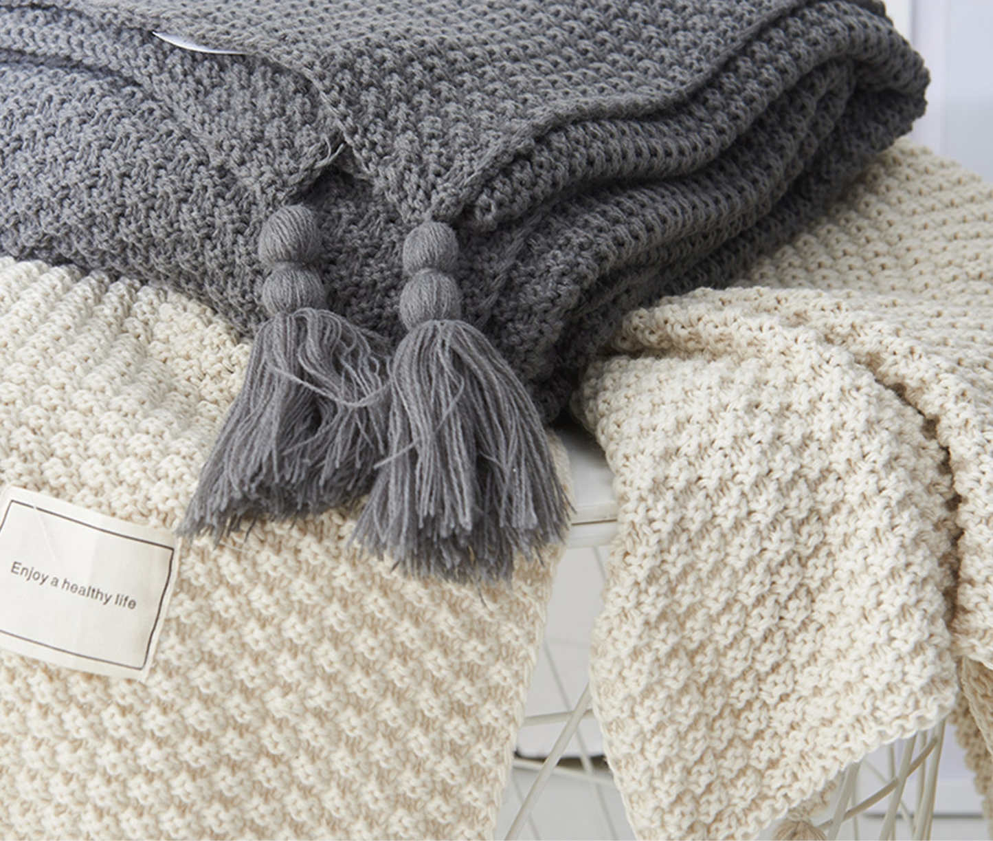 Knitted Throw Blanket