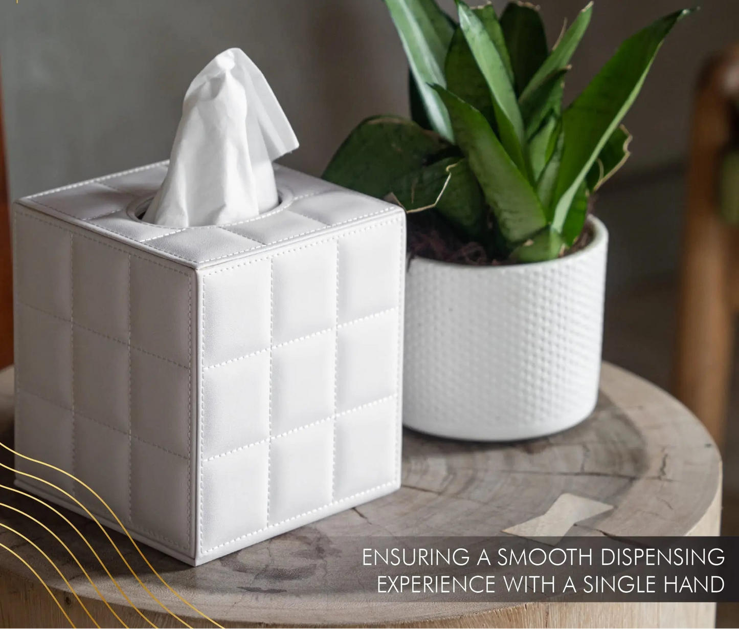 Leather Tissue Box Holder