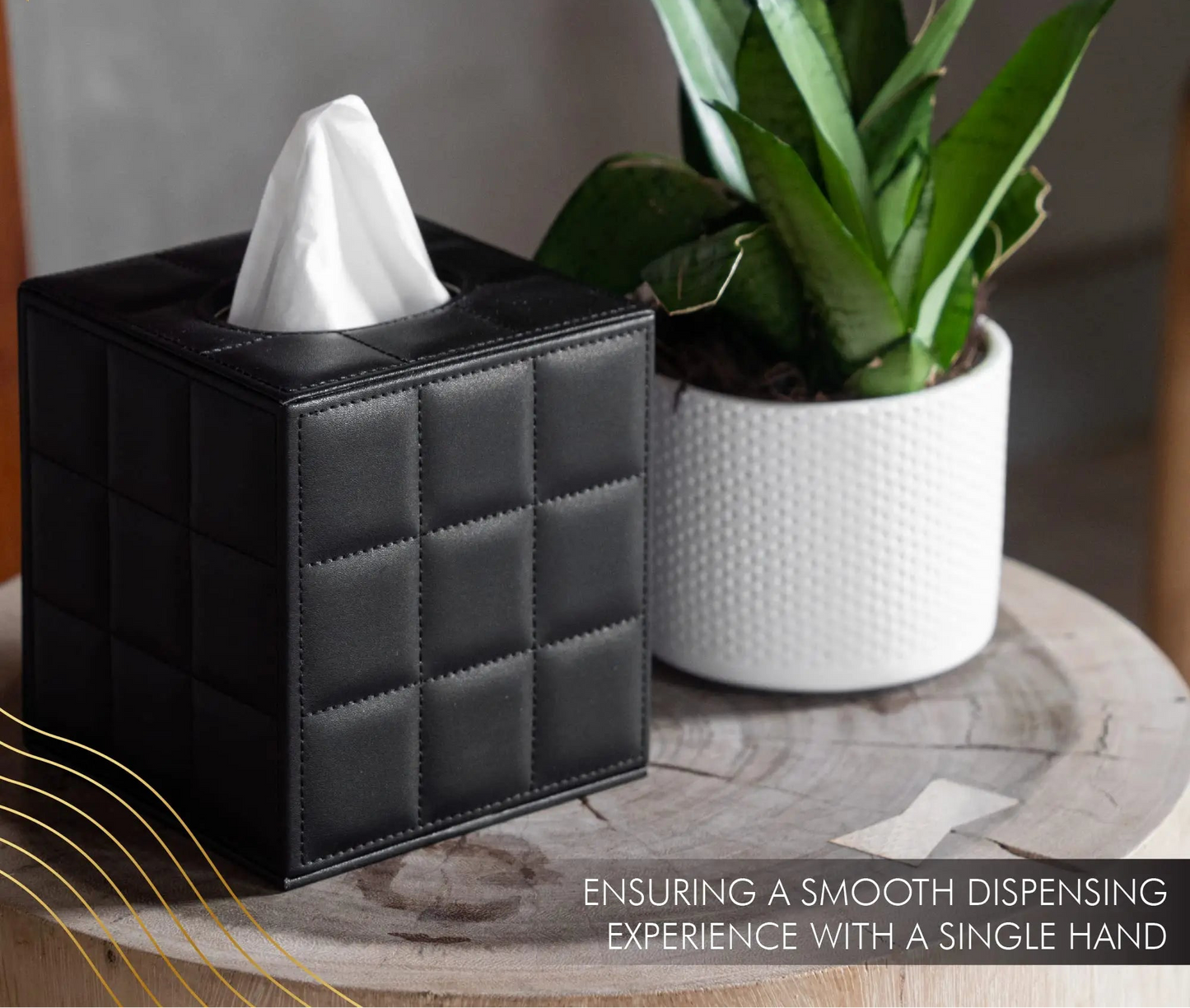 Leather Tissue Box Holder