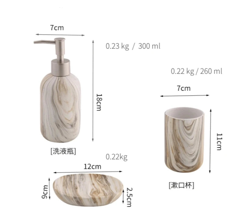 Ceramic kit wood grain set