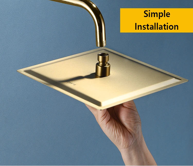 Rushed gold shower head