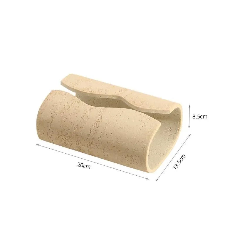 Resin cave stone tissue holder