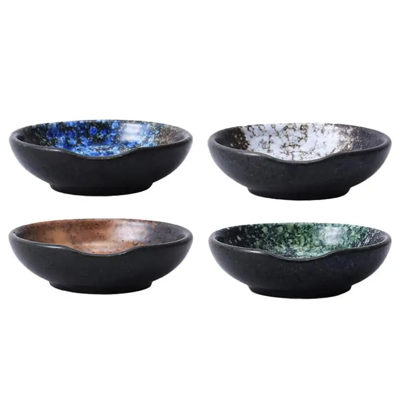 4pcs japanese ceramic sauce dish set