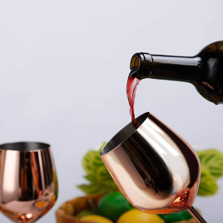 Stainless steel cocktail glass