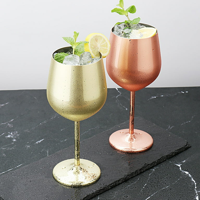 Stainless steel cocktail glass