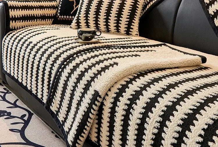Autumn plush sofa cover