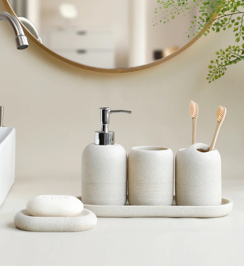 Beige 5 piece resin set