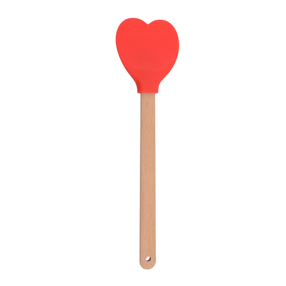 Heart shaped baking spatula