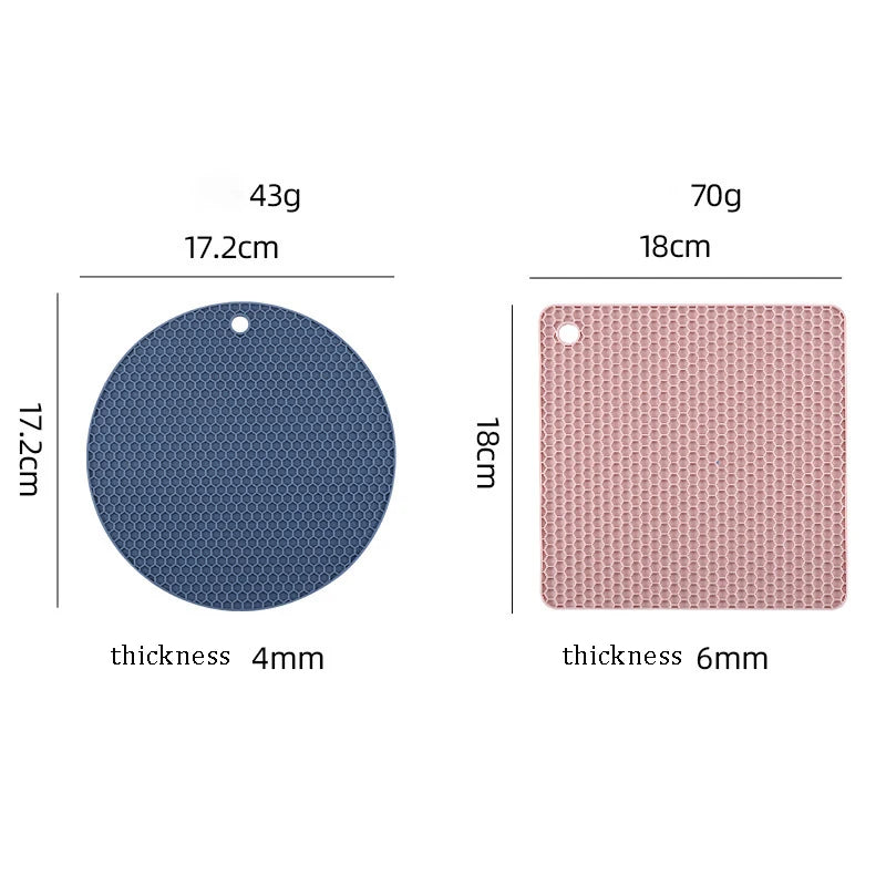 Silicone heat resistant pot coasters