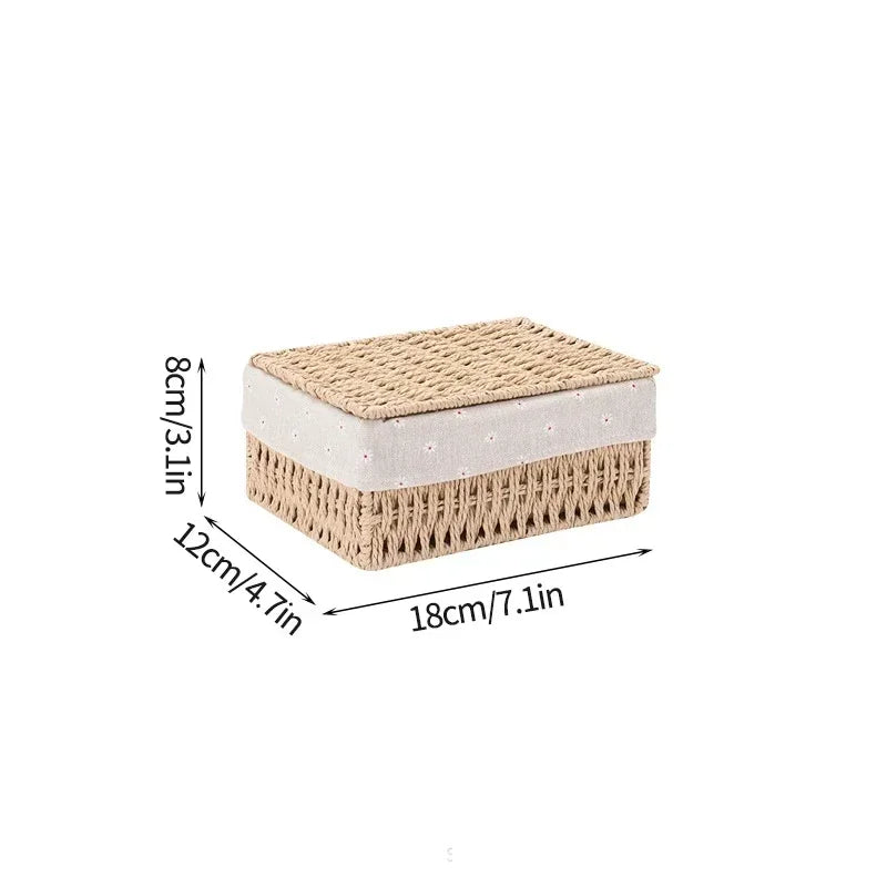 Rattan storage basket