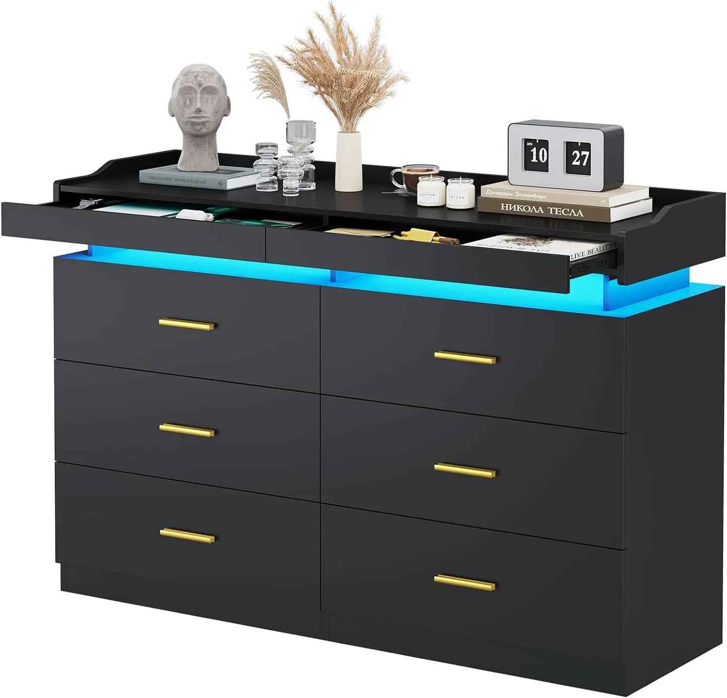 Modern Dresser with LED Light