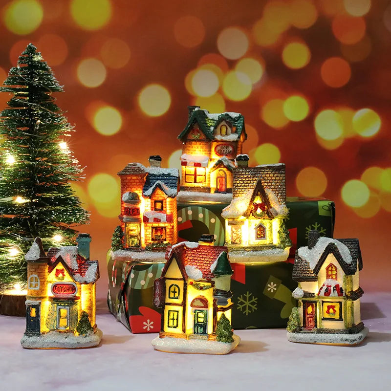 Light Christmas Luminous Castle Snow House