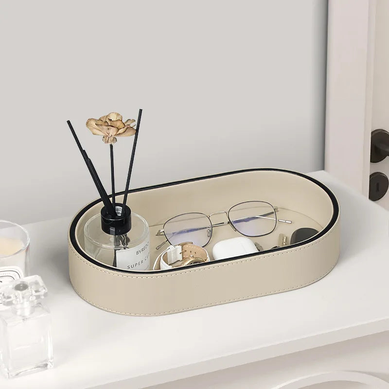 Luxury leather tray