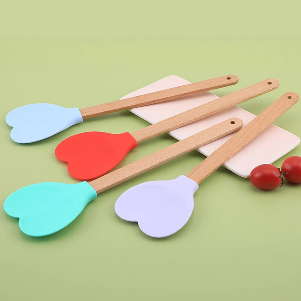 Heart shaped baking spatula