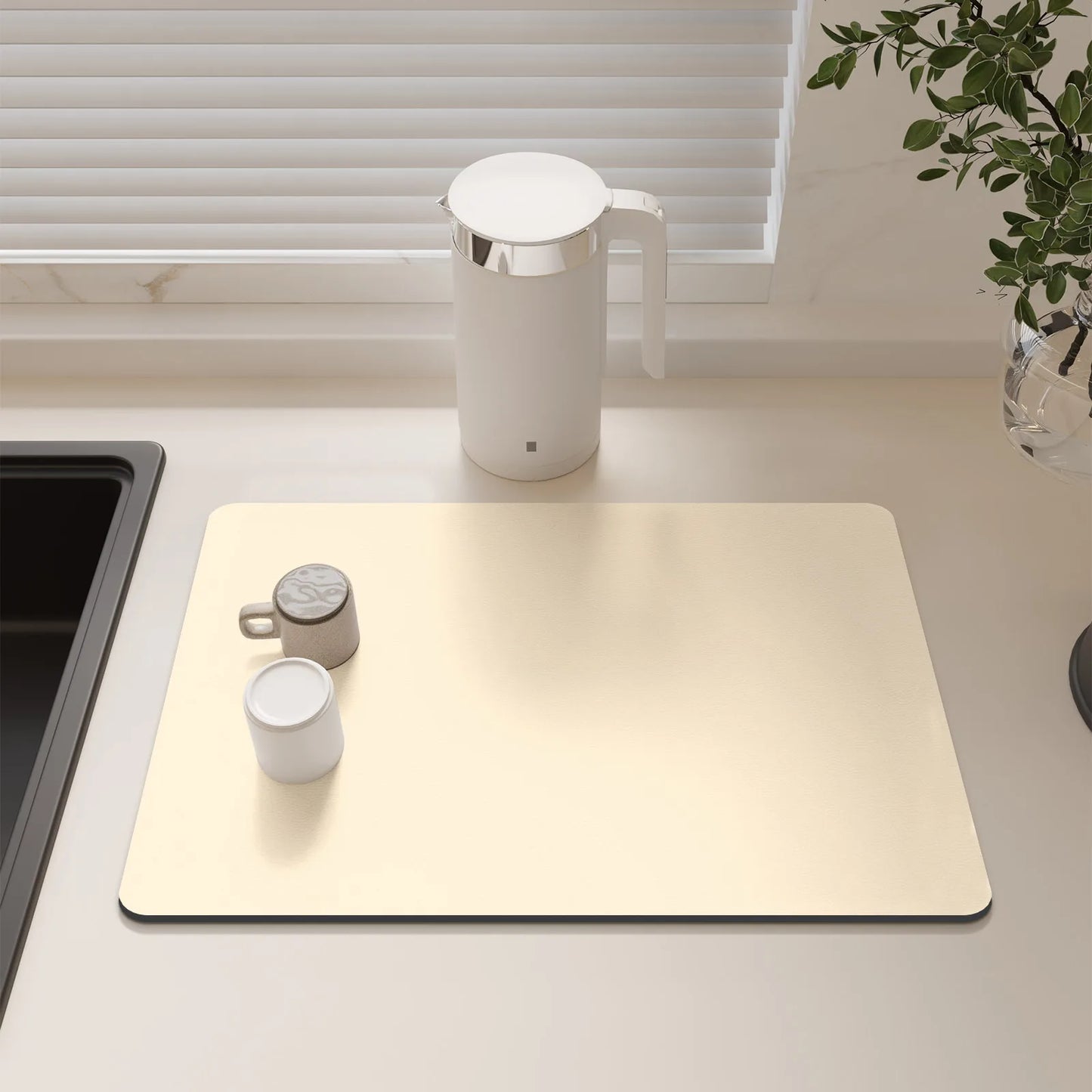 Kitchen dish drying placemat