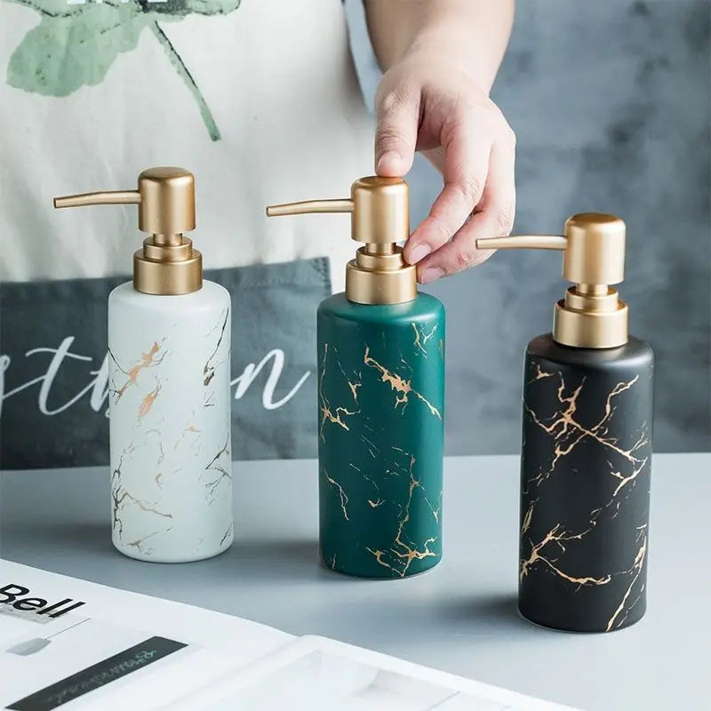 Luxury gold plated porcelain dispenser