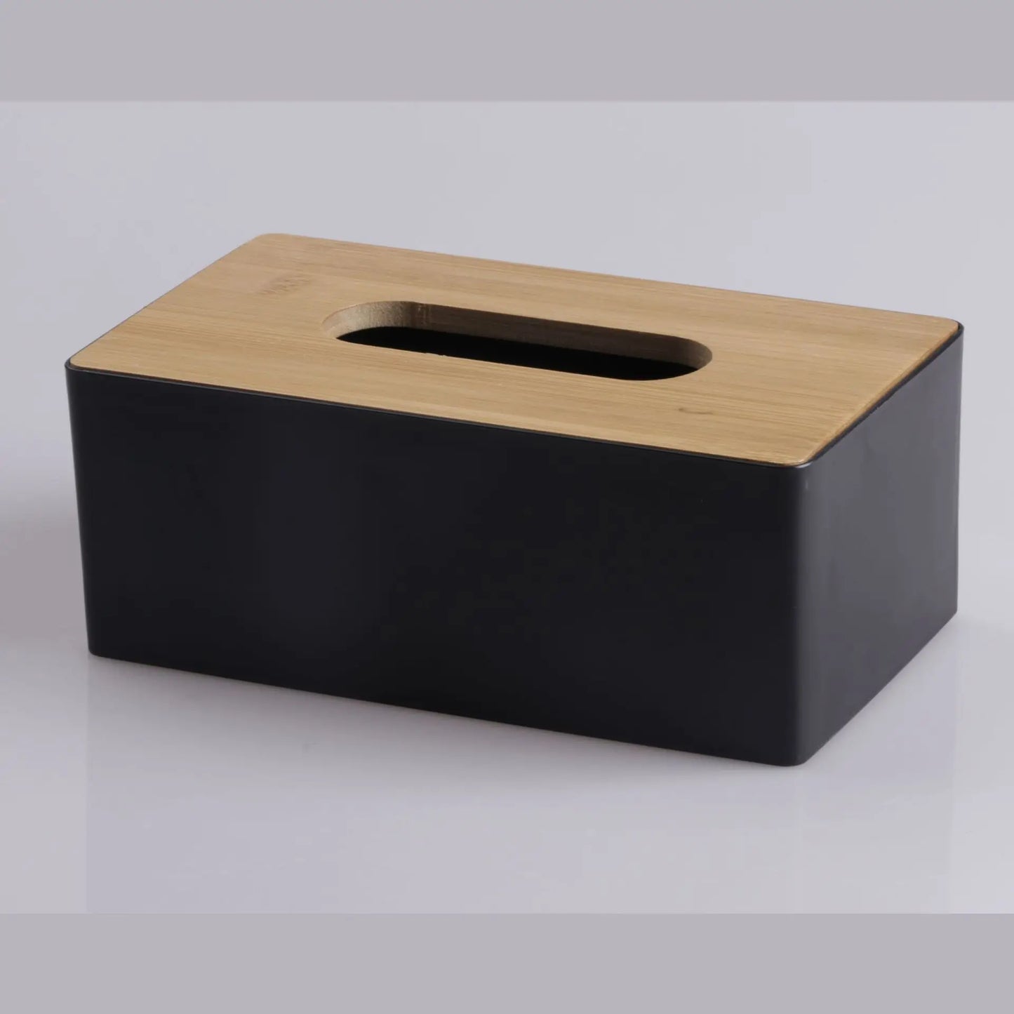 Wood covered tissue holder