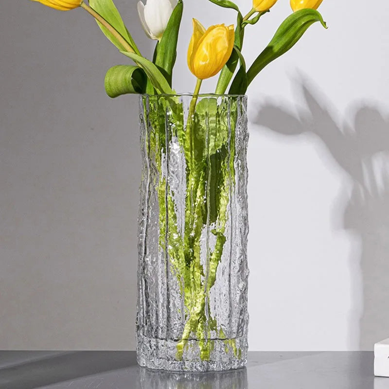 Glacier transparent vase