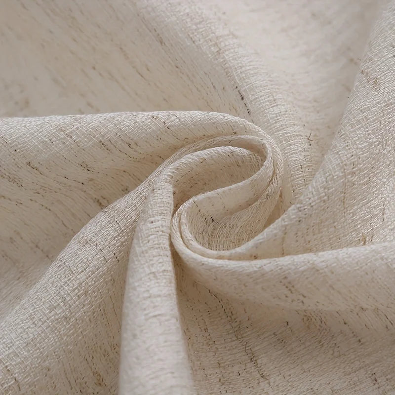 Natural semi sheer curtain