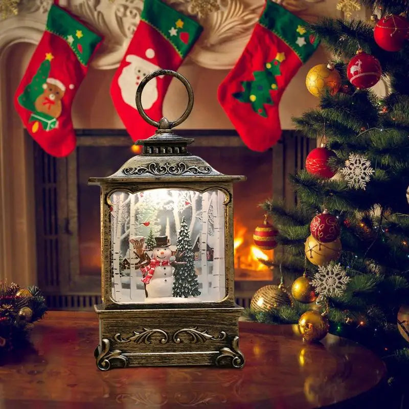 Santa Lantern Wind Lights Christmas Tree Pendants
