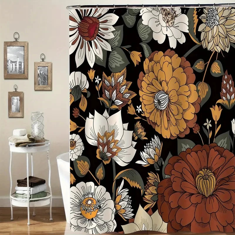 Boho shower curtain
