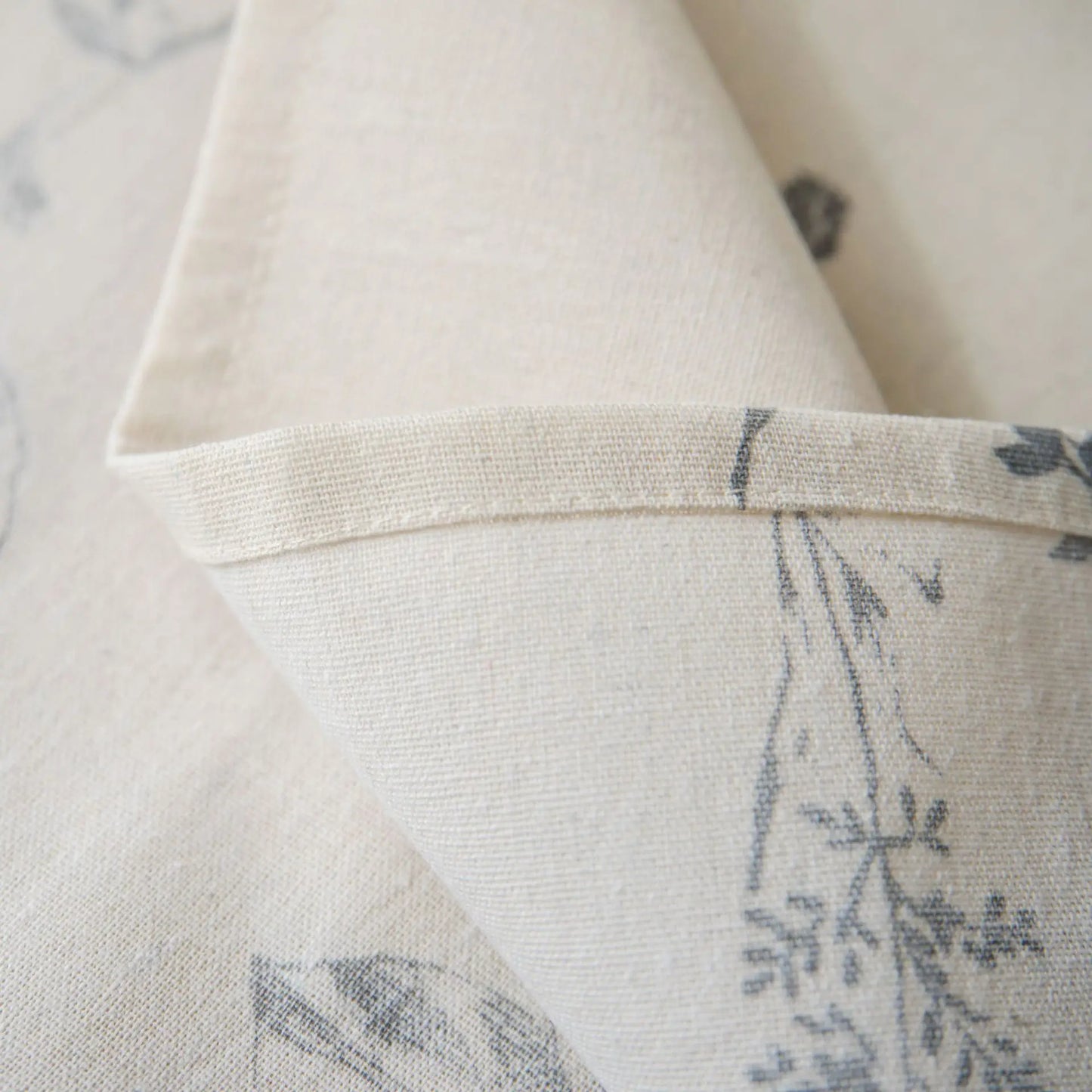 Linen floral tablecloth
