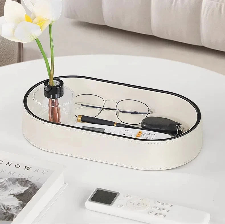 Luxury leather tray