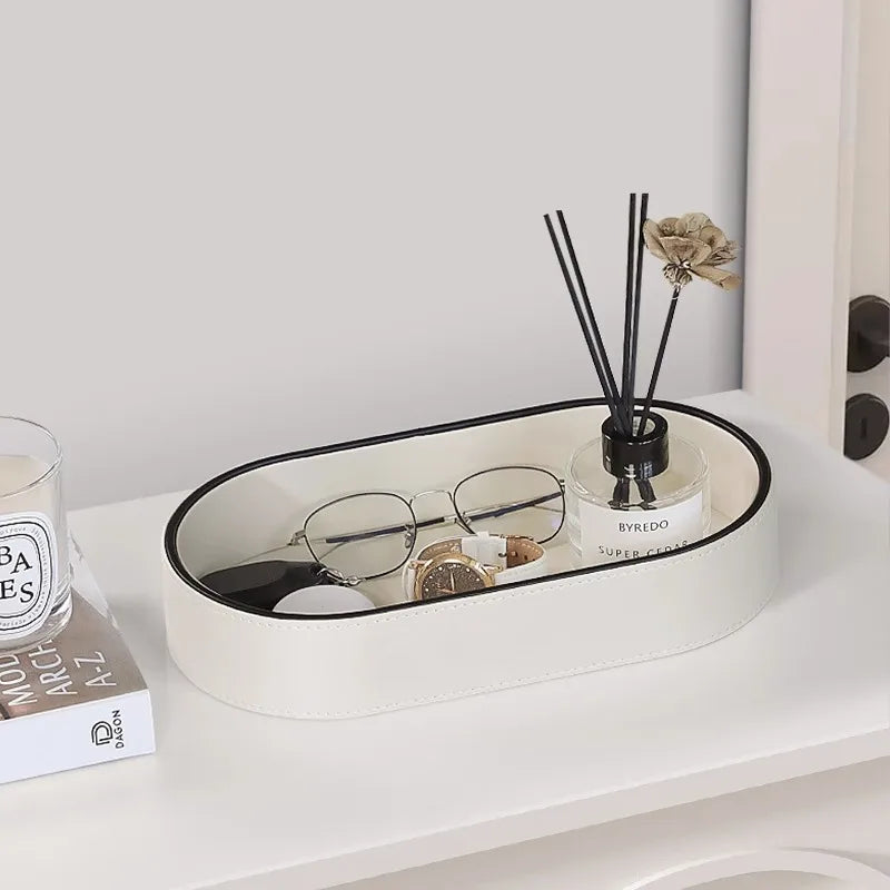 Luxury leather tray
