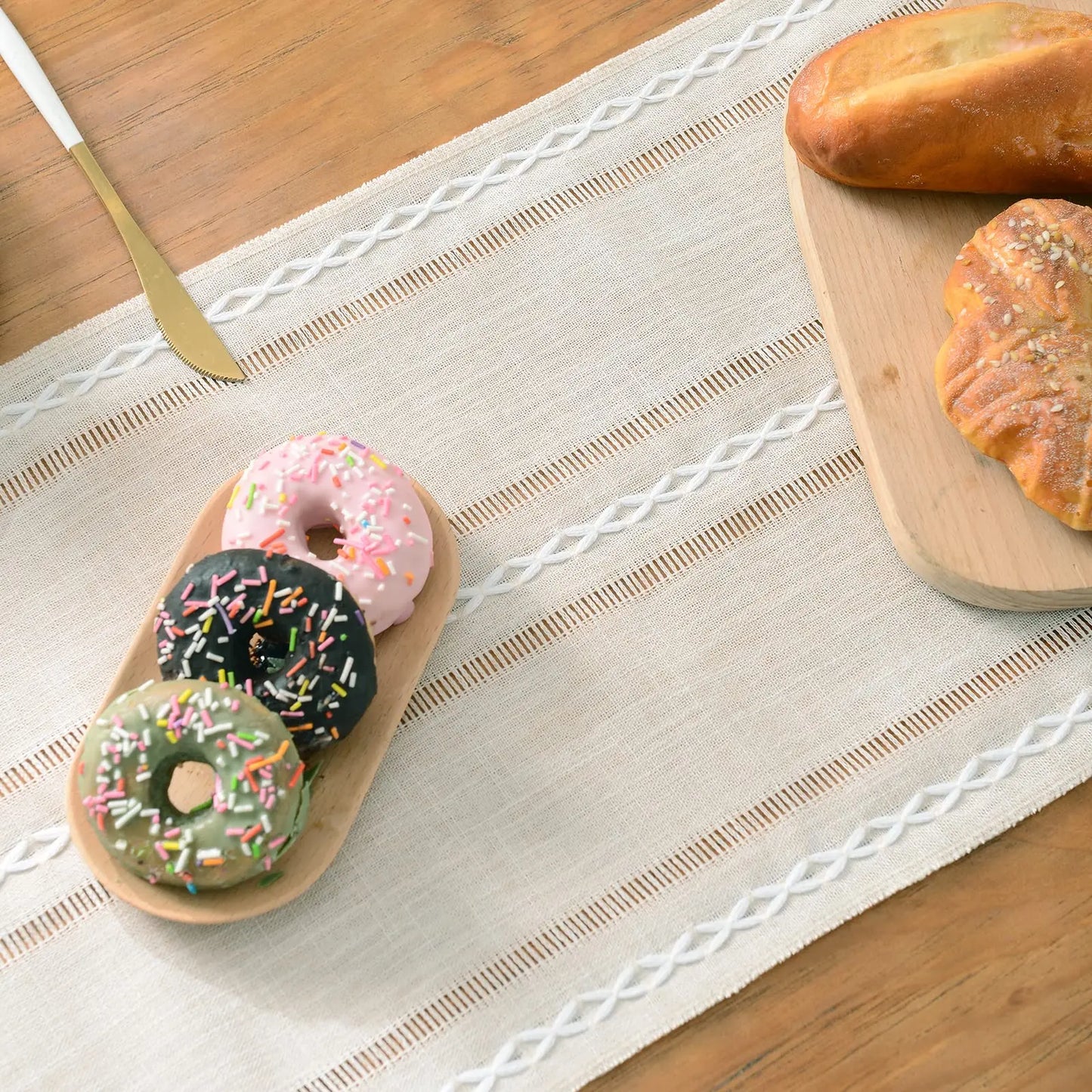Linen rustic table runner