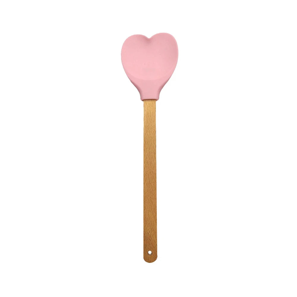 Heart shaped baking spatula
