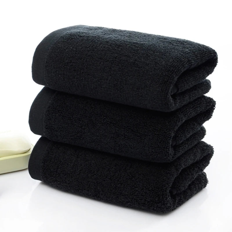 Black cotton hand towels