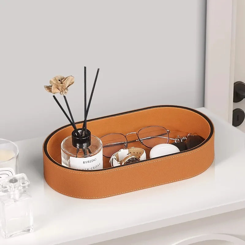 Luxury leather tray