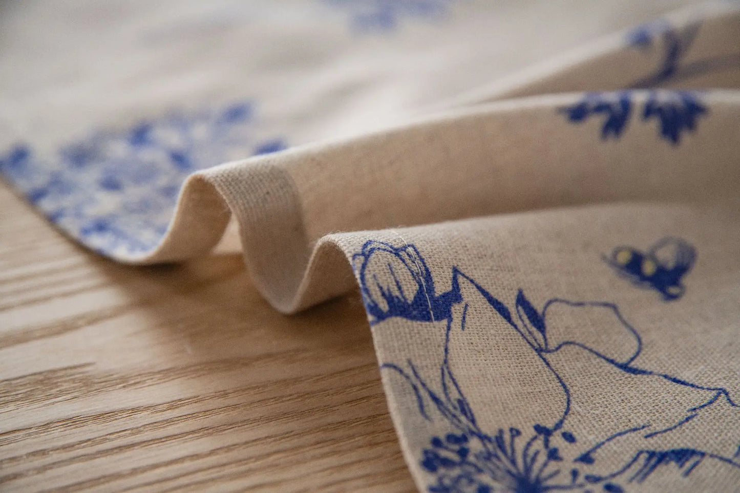 Linen floral tablecloth