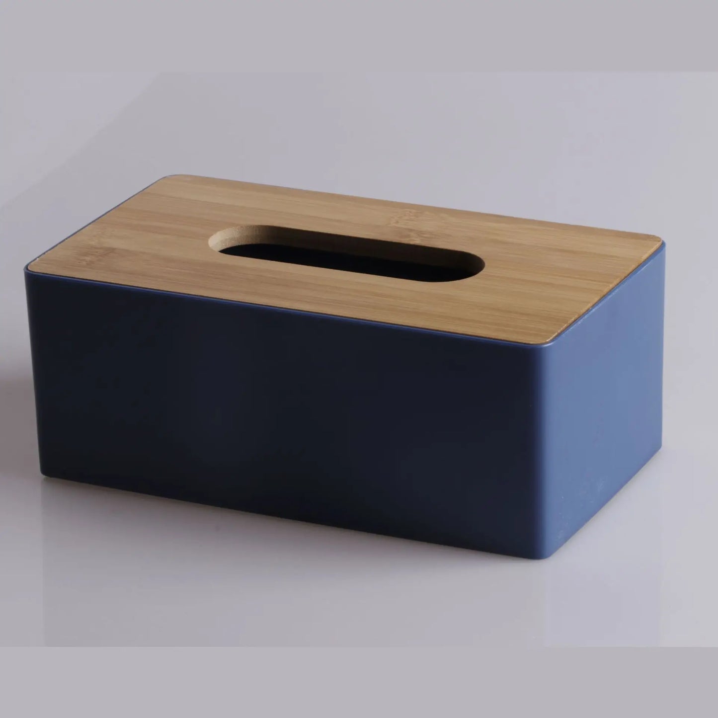 Wood covered tissue holder