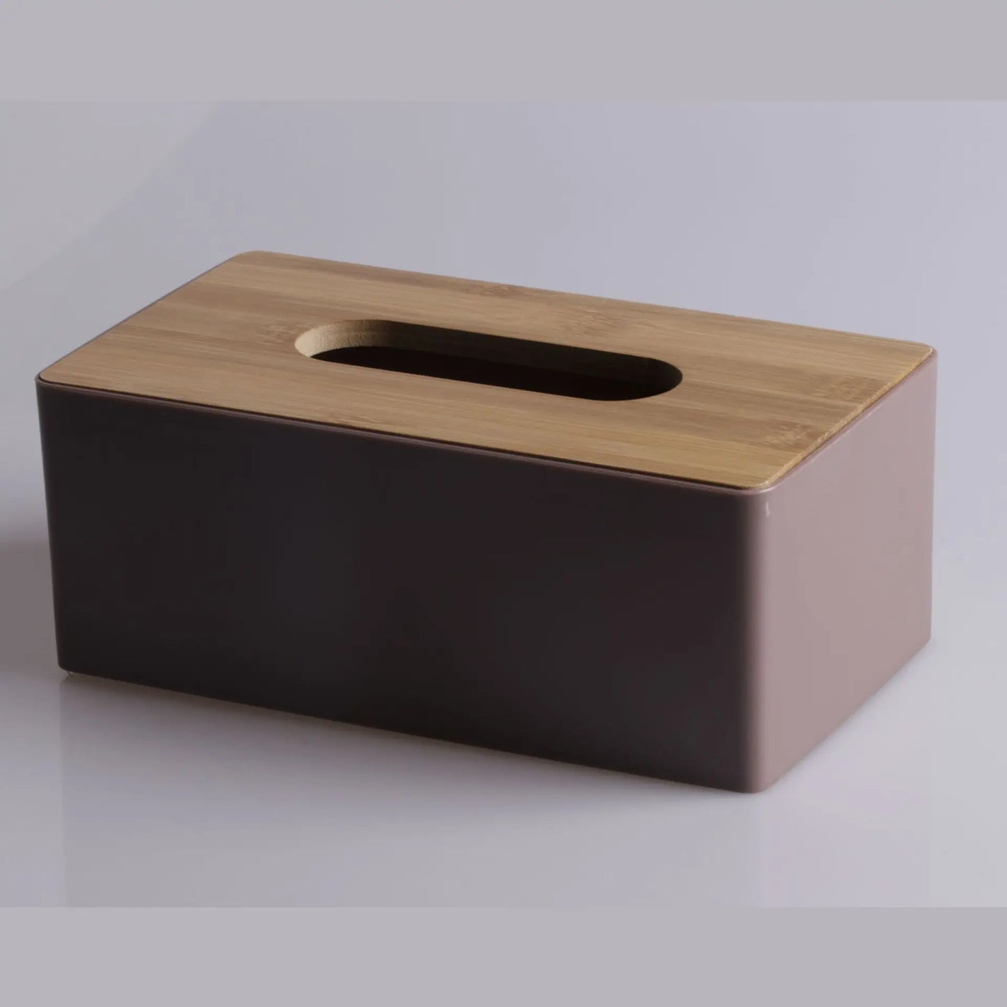 Wood covered tissue holder