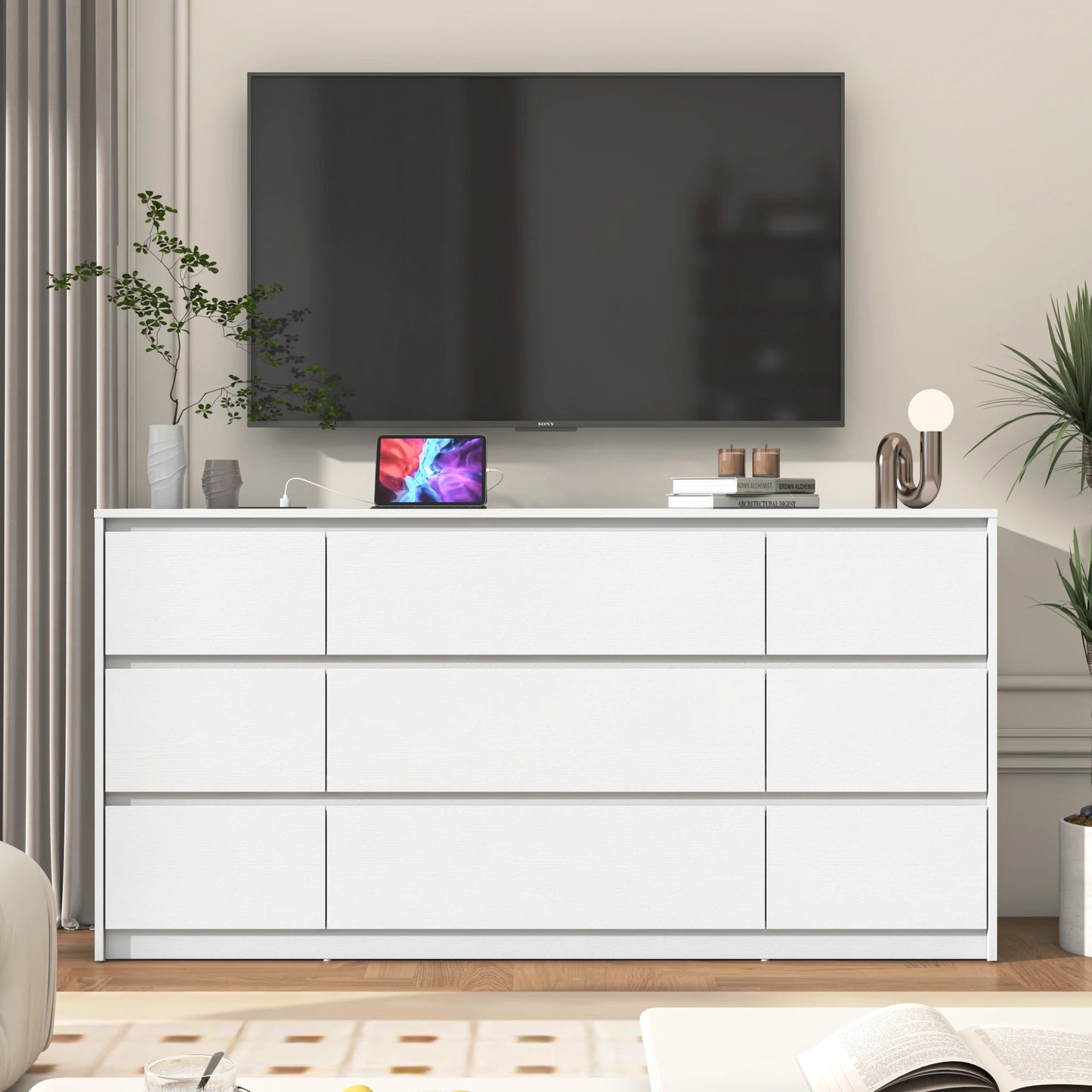 9 Drawer Dresser with Power Outlet