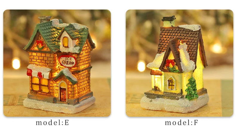Light Christmas Luminous Castle Snow House