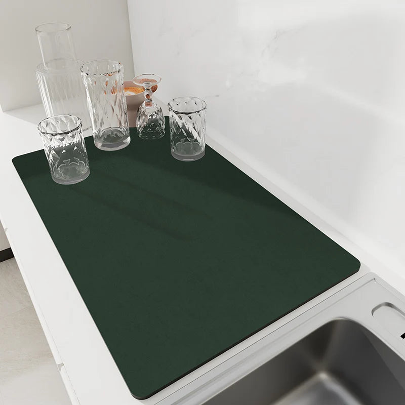 Kitchen dish drying placemat