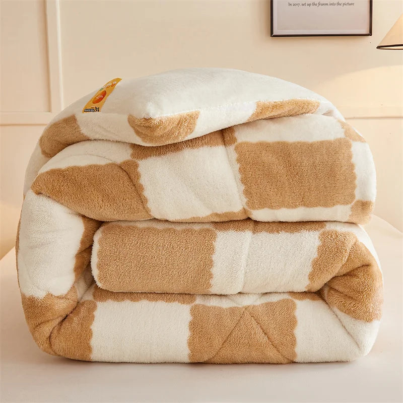 Soft checkerboard blanket