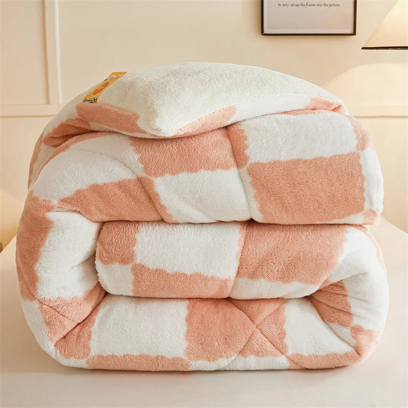 Soft checkerboard blanket
