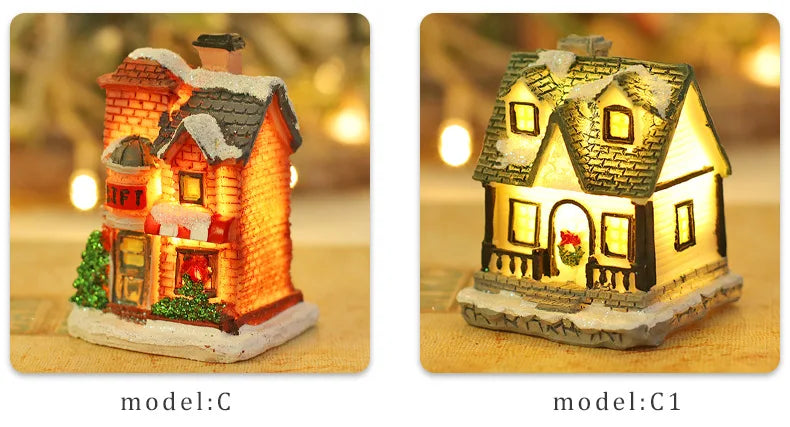 Light Christmas Luminous Castle Snow House