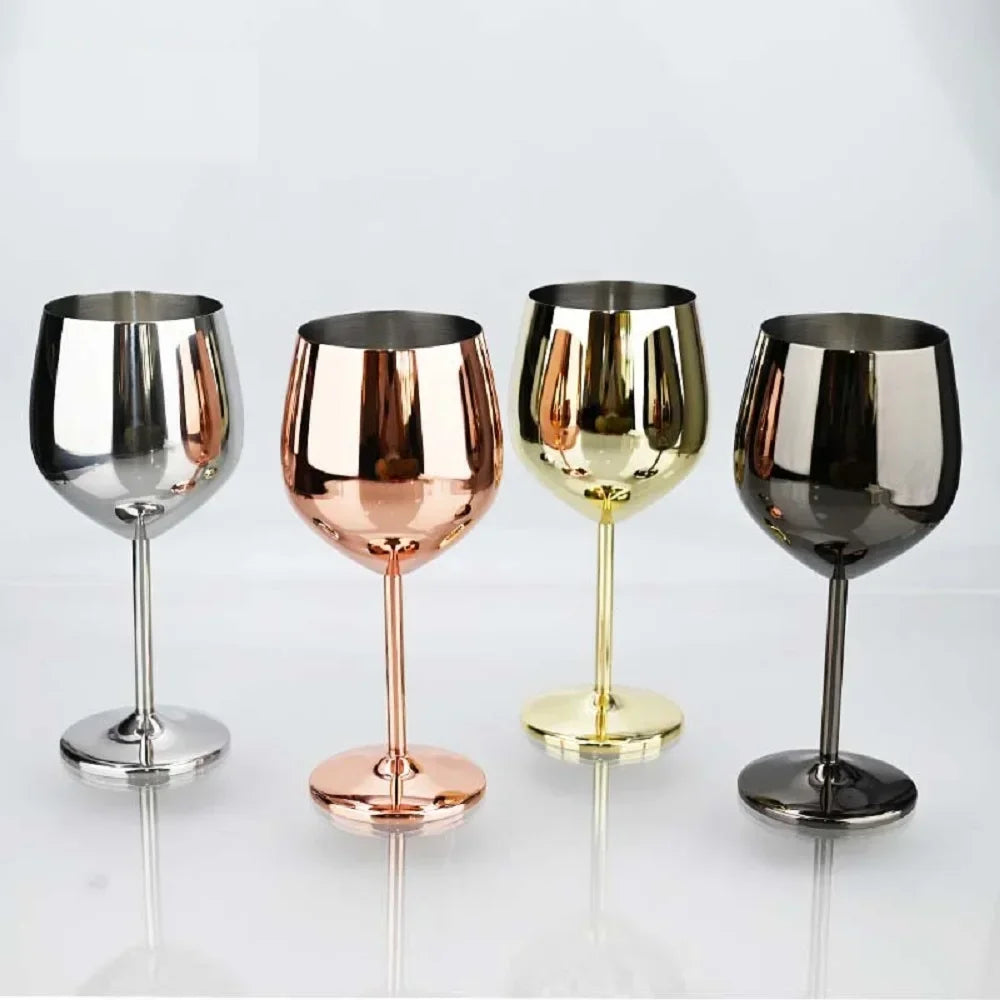 Stainless steel cocktail glass