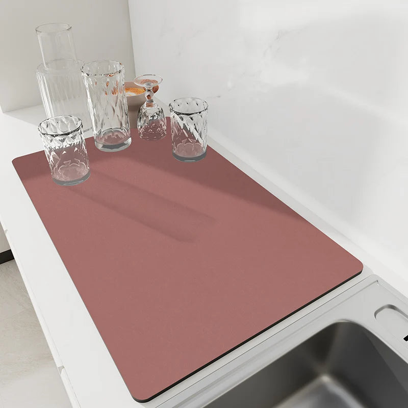 Kitchen dish drying placemat