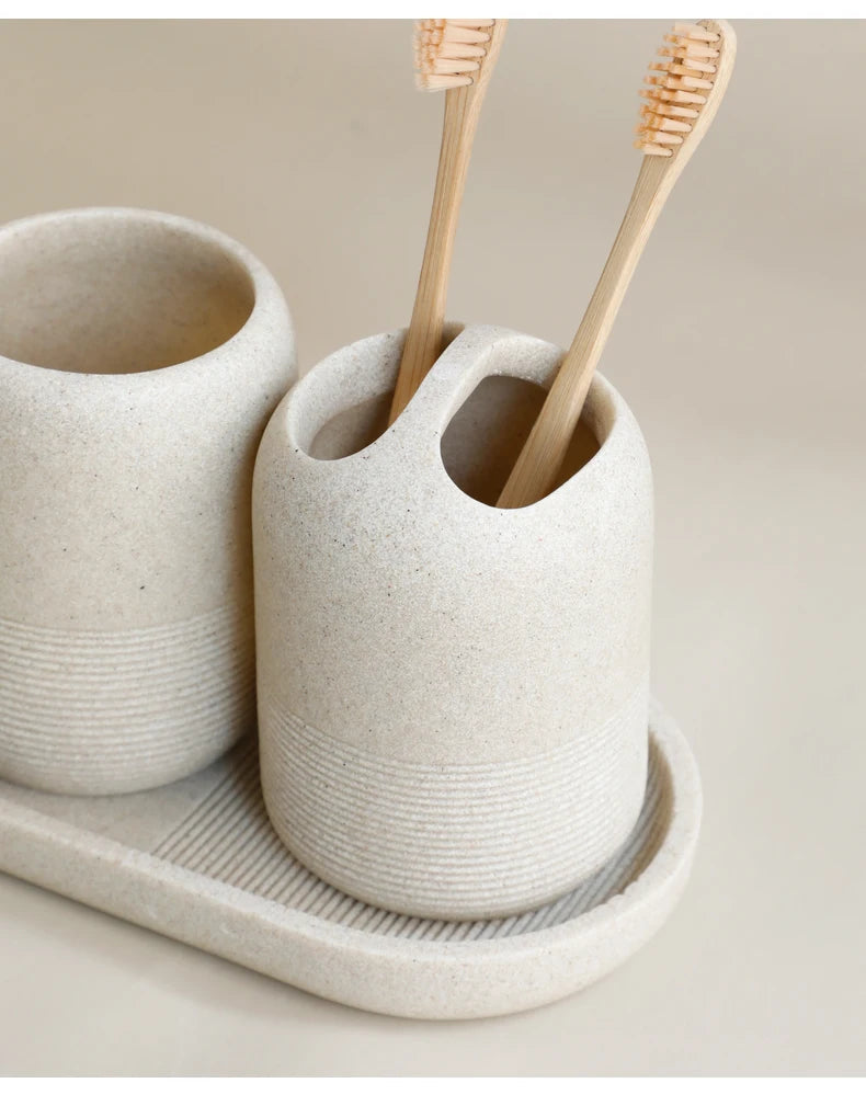Beige 5 piece resin set