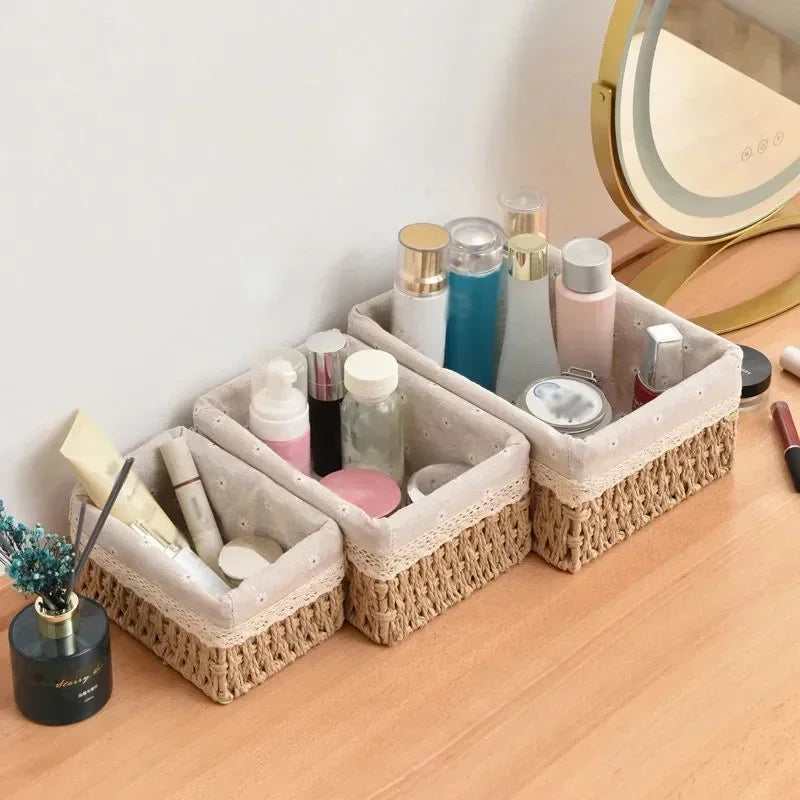 Rattan storage basket