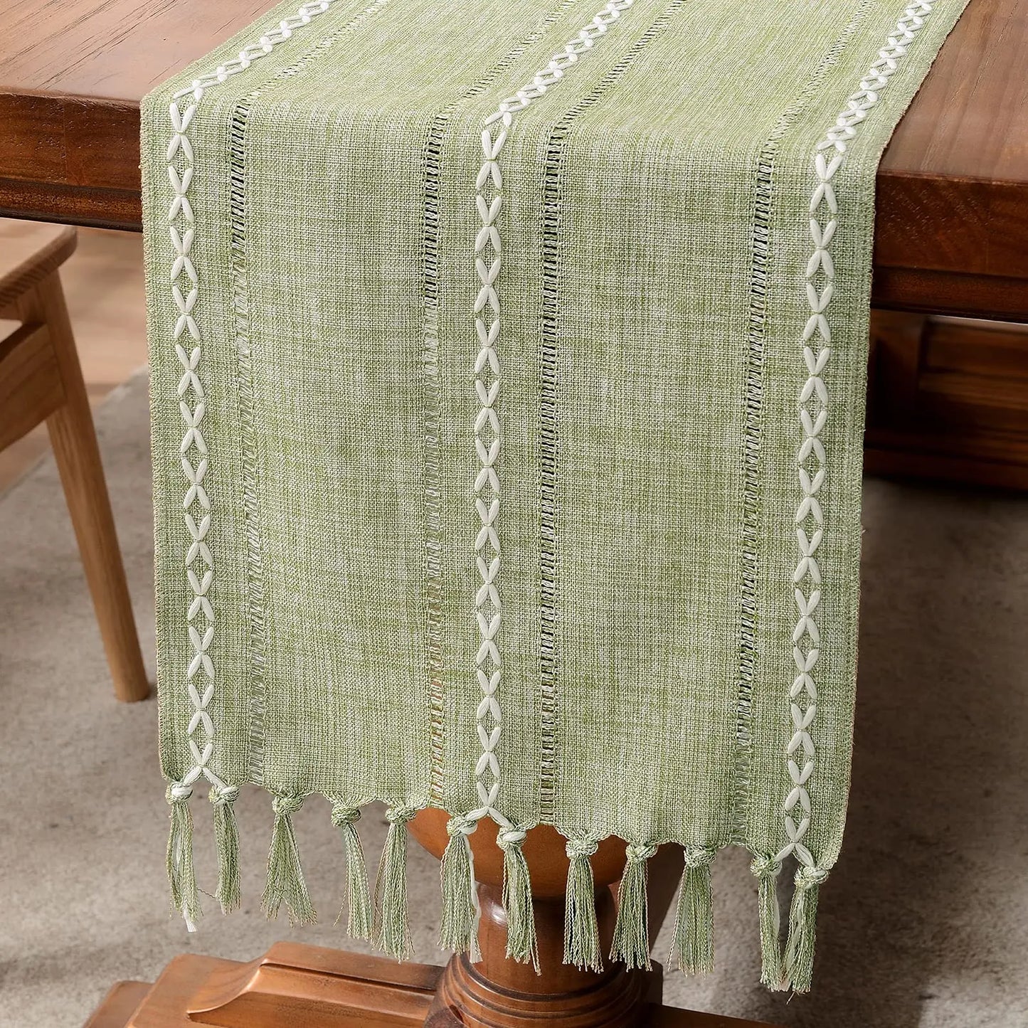 Linen rustic table runner