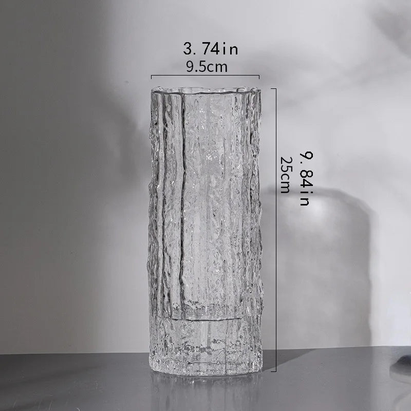 Glacier transparent vase