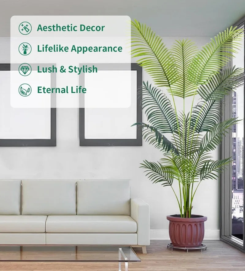 Artificial Golden Cane Palm Tree Faux Plant