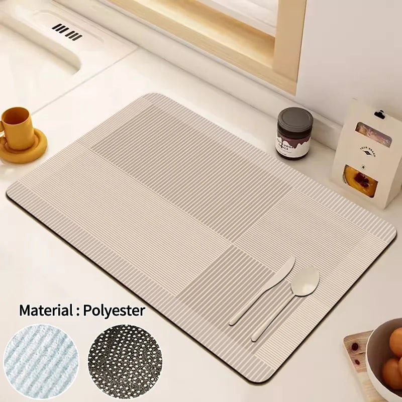Absorbent countertop mat