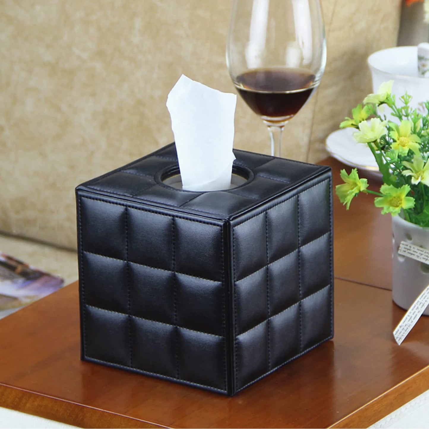 Leather Tissue Box Holder